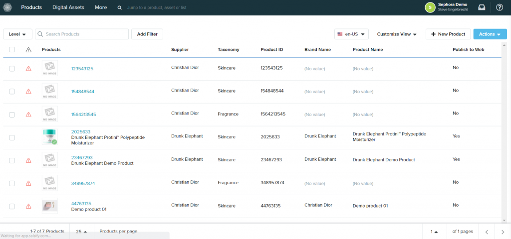 Salsify Product Data Syndication